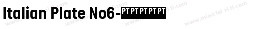 Italian Plate No6字体转换